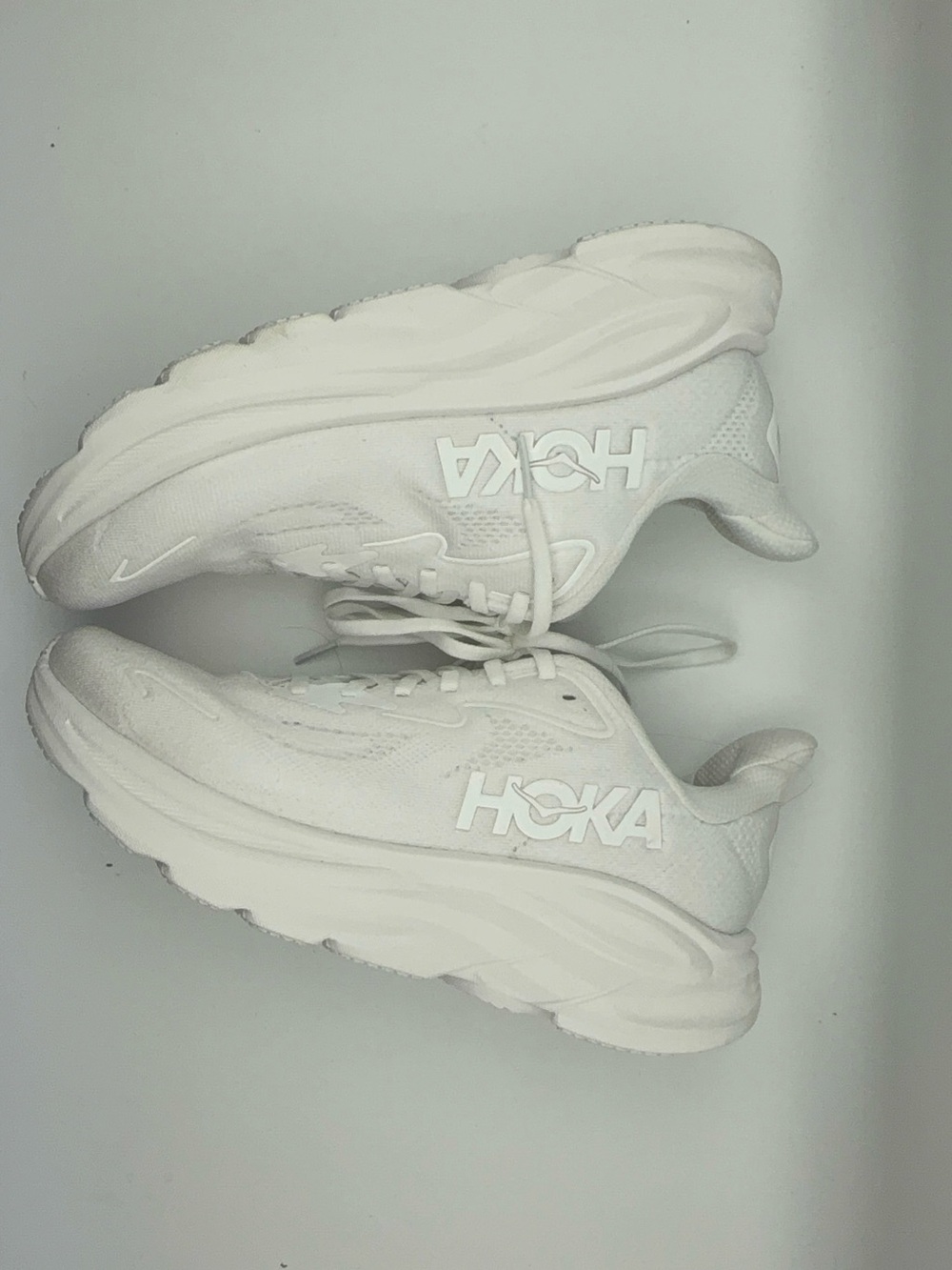 HOKA Clifton 10 Women’s Size 8B White Running Shoes New Damaged Box - Picture 4 of 8